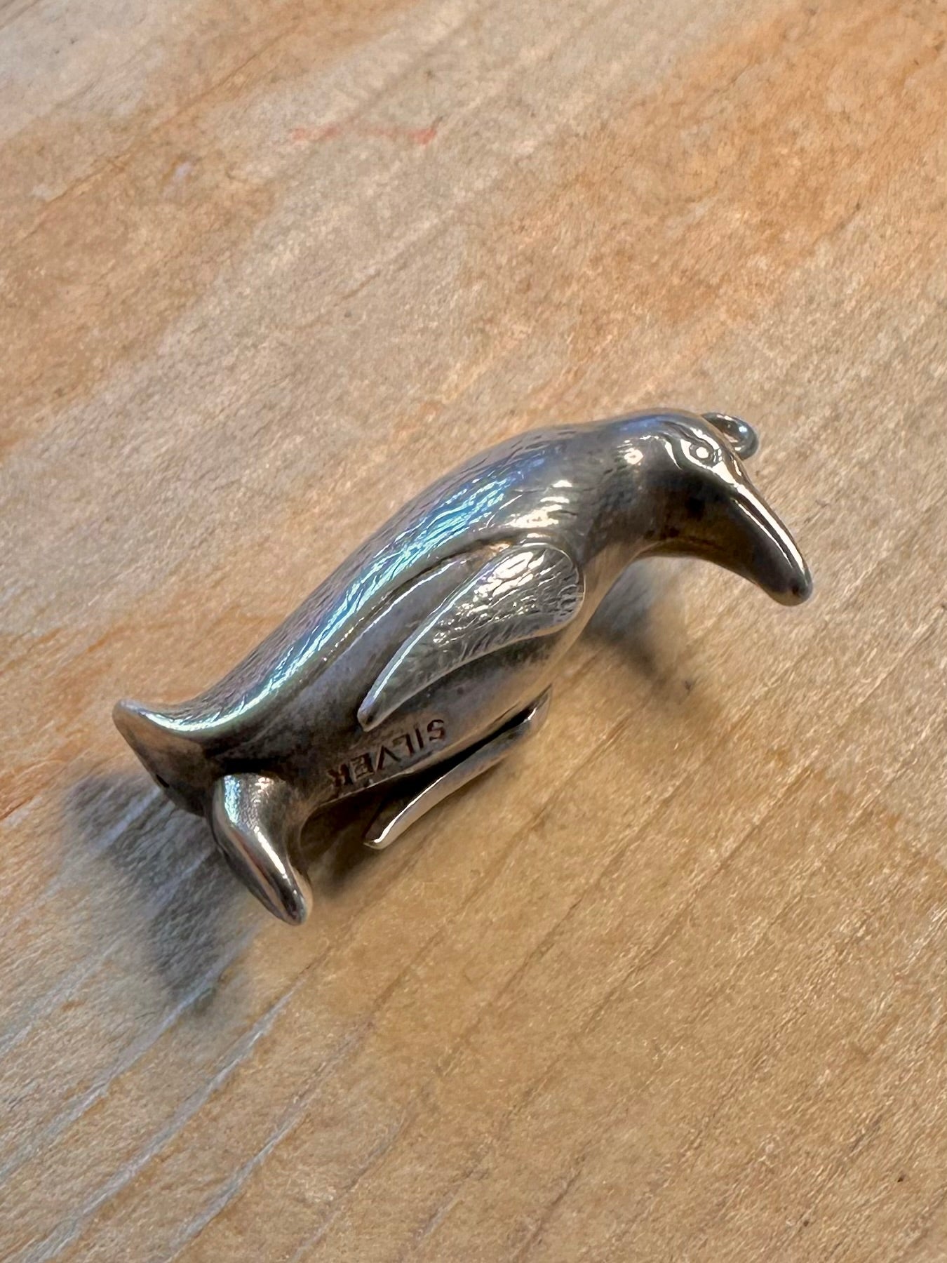 Vintage Penguin 925 Silver Charm Pendant