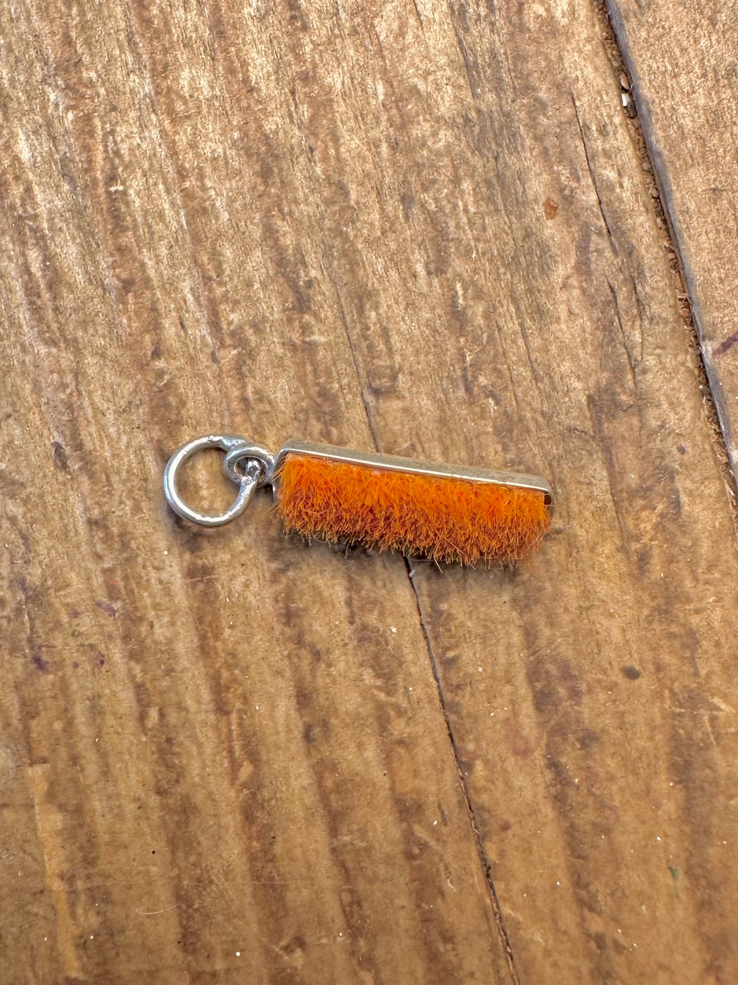Comb Brush 925 Sterling Silver Charm Pendant