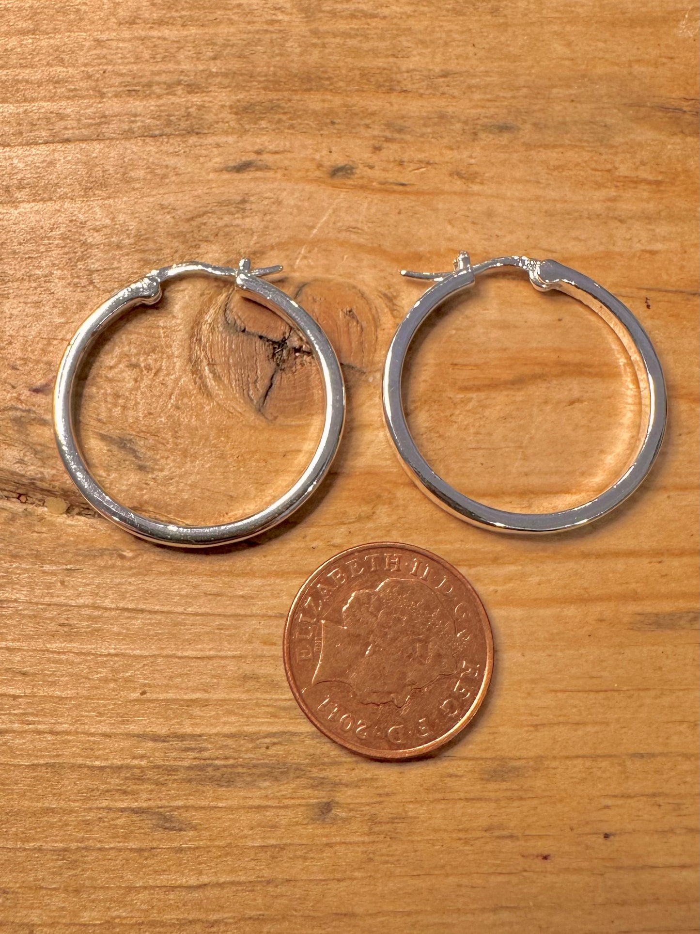 Modern Chunky Hoops 925 Silver Earrings