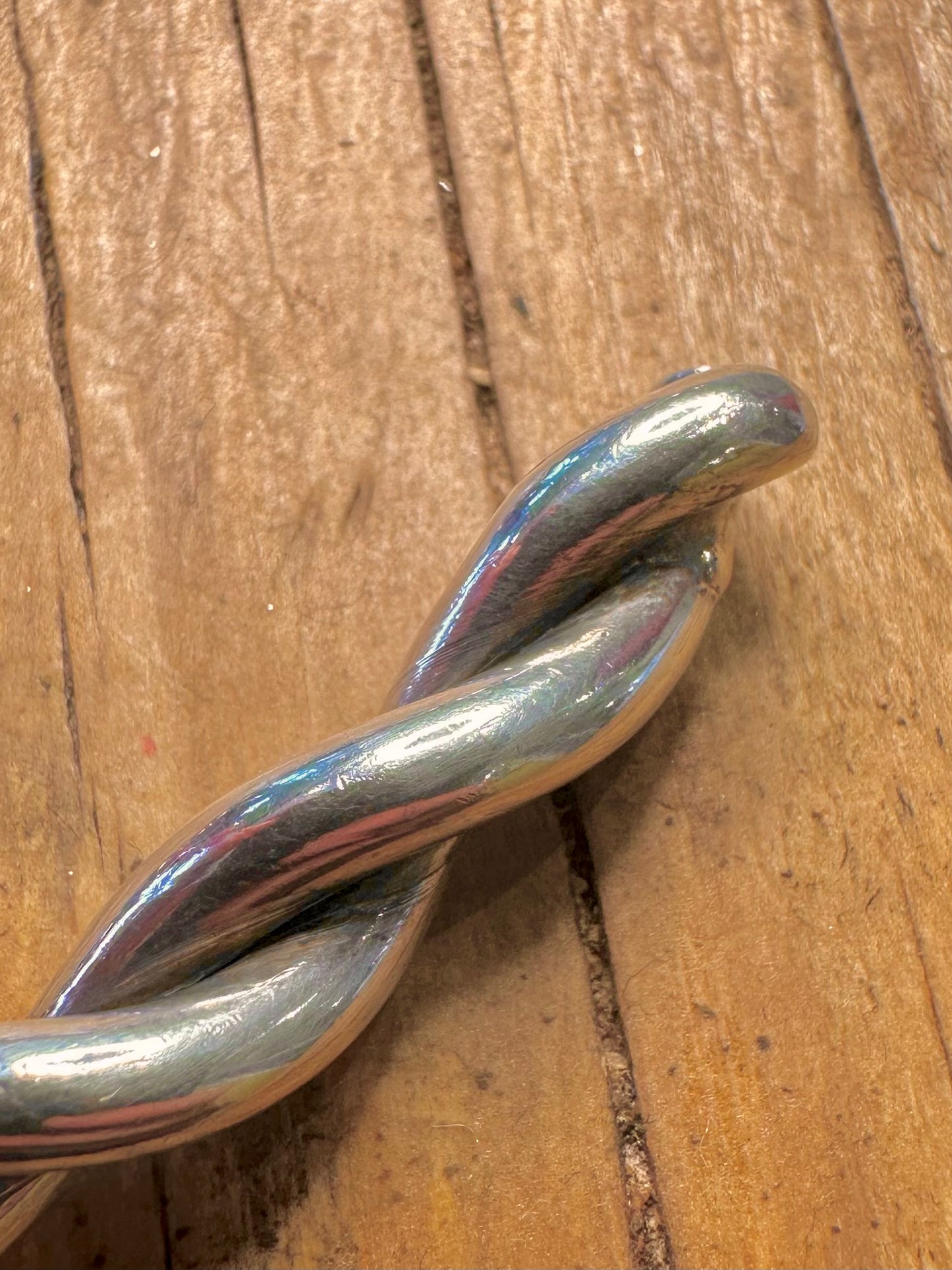 Vintage Chunky Solid Twisted Collar 925 Sterling Silver Necklace