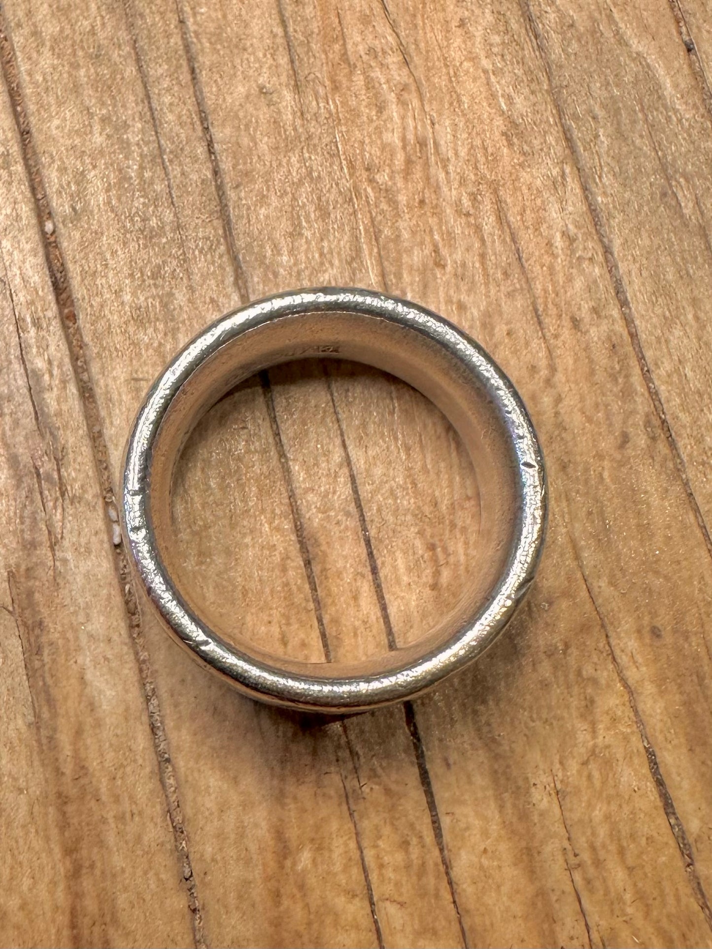 Vintage Emporio Armani Chunky Band 925 Sterling Silver Size T Ring