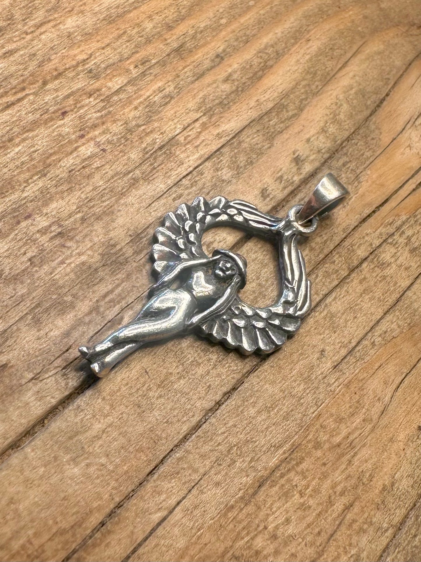 Angel Figure 925 Sterling Silver Pendant
