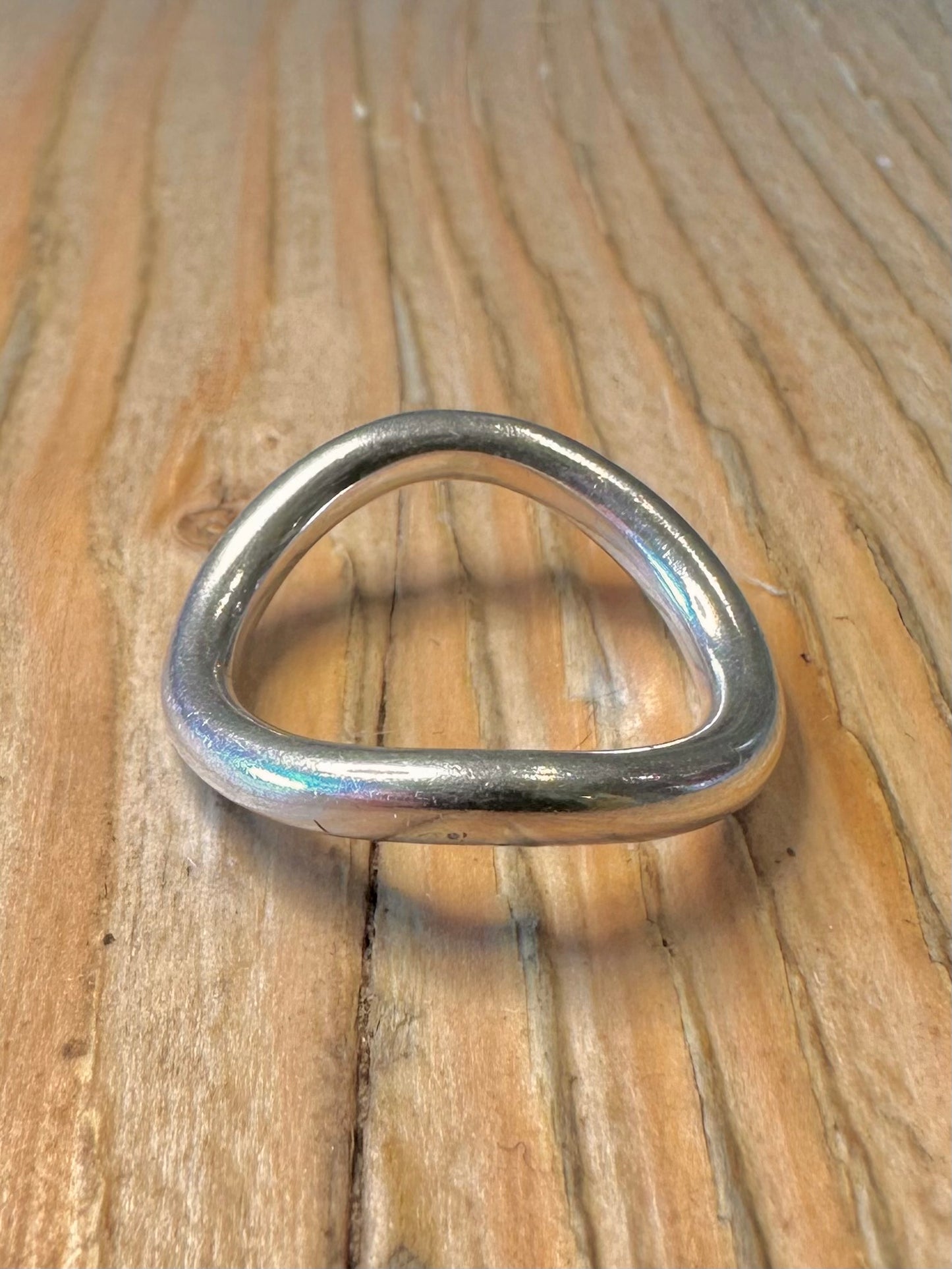 Abstract Wavy Band 925 Sterling Silver Size R Ring