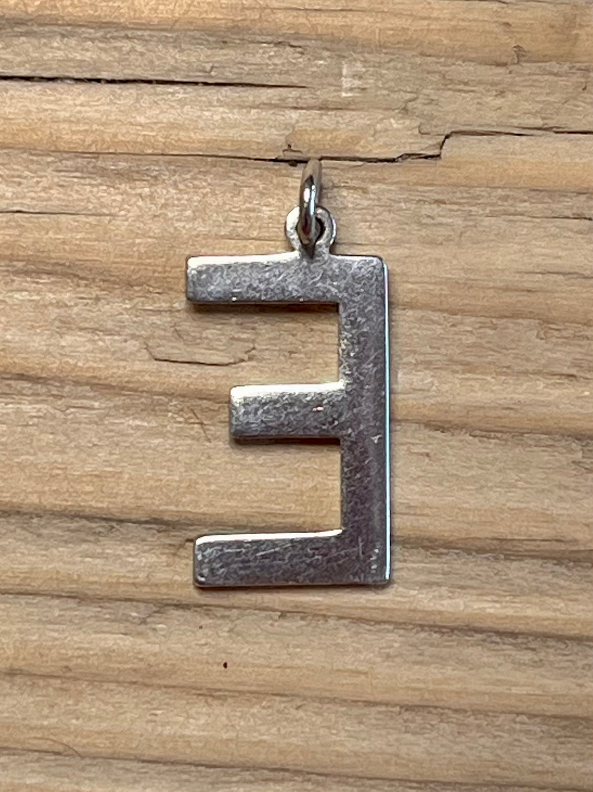 Letter E Initial 925 Sterling Silver Pendant