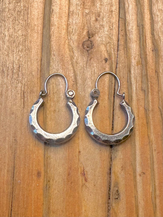 Scolloped Hoops 925 Sterling Silver Earrings