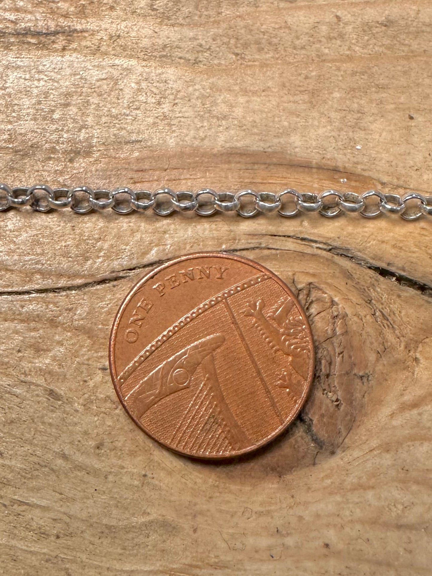 Vintage Belcher Chain 925 Silver 15.8 inch Necklace