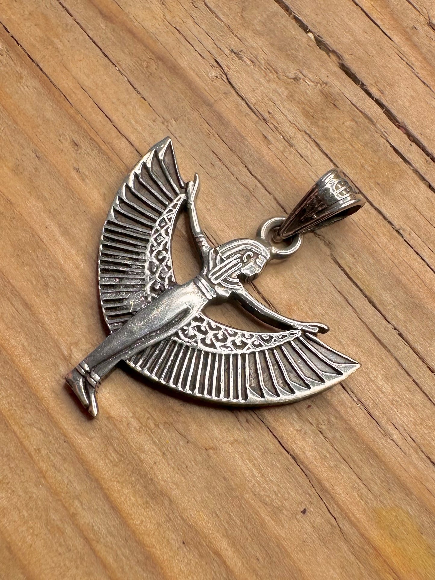 Vintage Ägyptische Göttin 925 Sterling Silber Anhänger