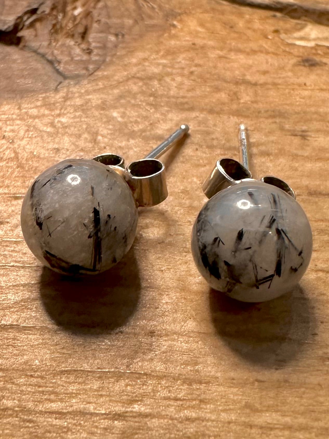 Modern Quarts Stud 925 Silver Earrings