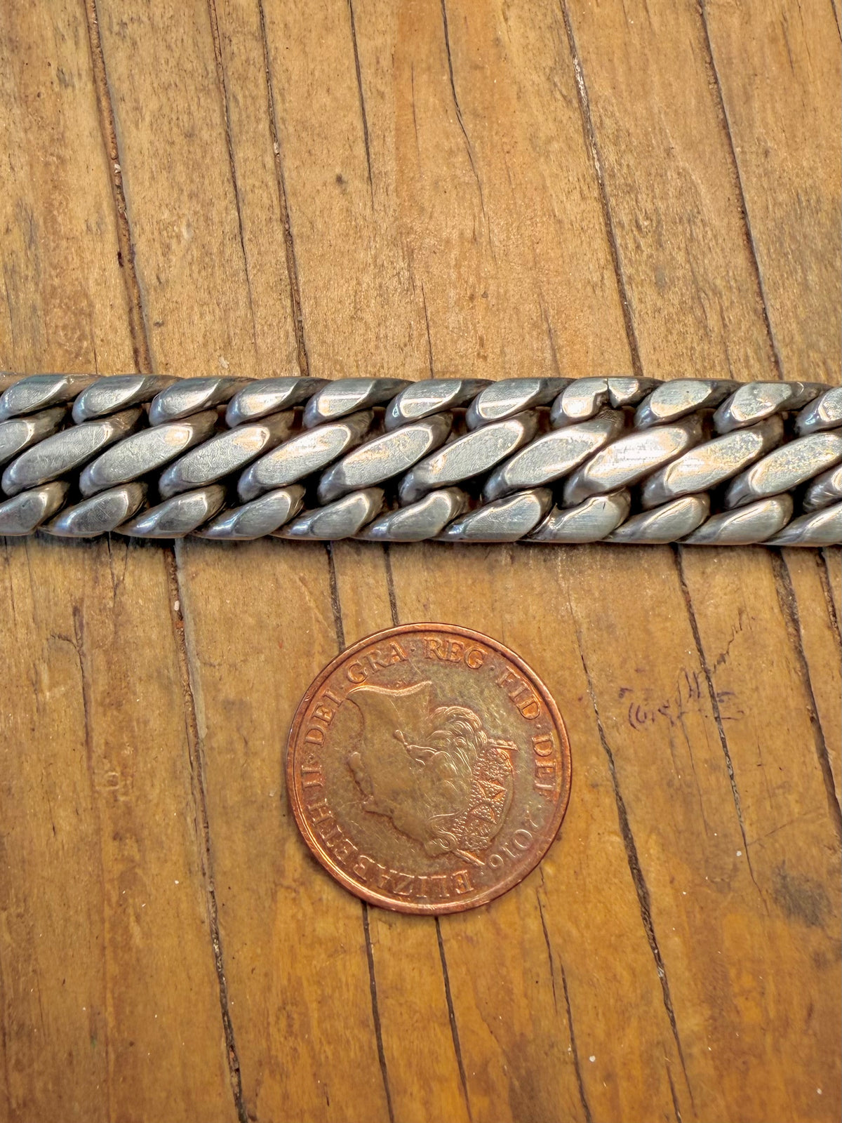 Dawn 2 Dawn Close Link Curb Chain Flat 925 Sterling Silver 7.5 inch Bracelet