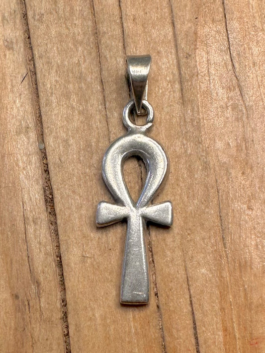Vintage Ankh Egyptian 925 Silver Pendant