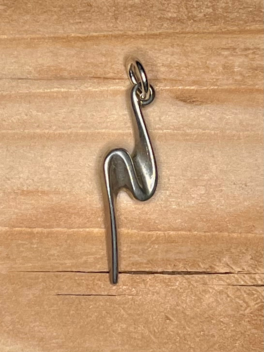 Small Simple Wave Maker CJL 925 Sterling Silver Pendant