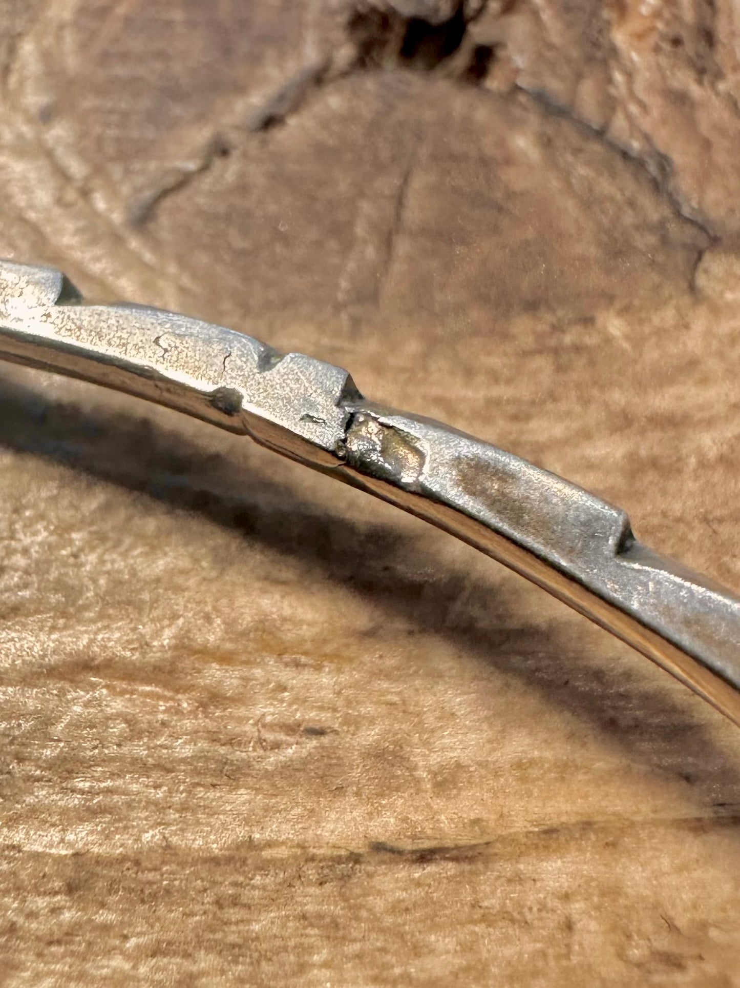 Vintage Textured 925 Silver Bangle