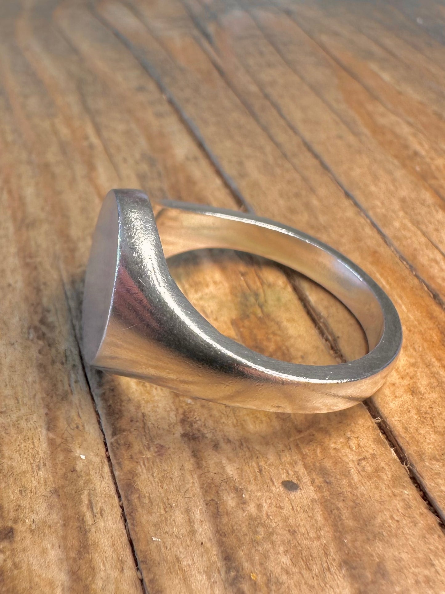 Signet Plain 925 Sterling Silver Size V1/2 Ring