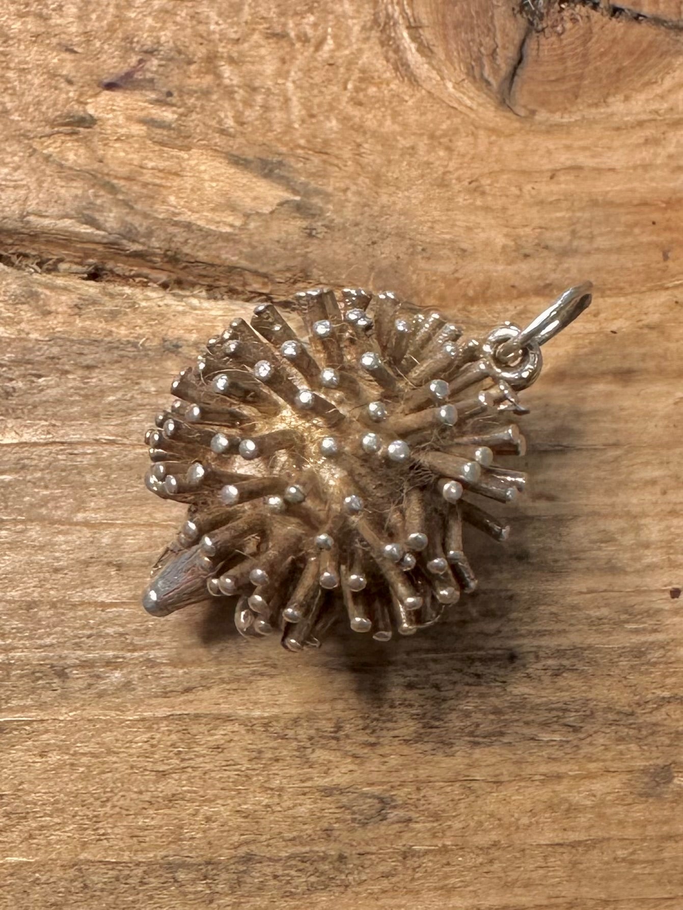 Vintage Hedgehog 925 Silver Charm Pendant