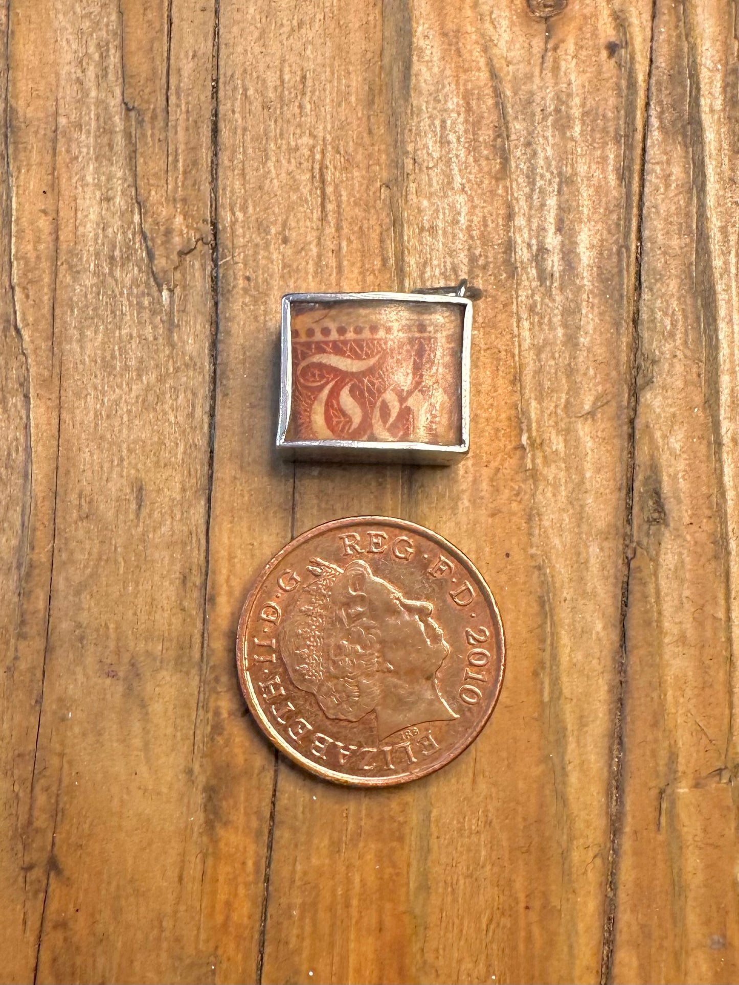Ten Shilling Note Break in Emergency 925 Sterling Silver Charm Pendant