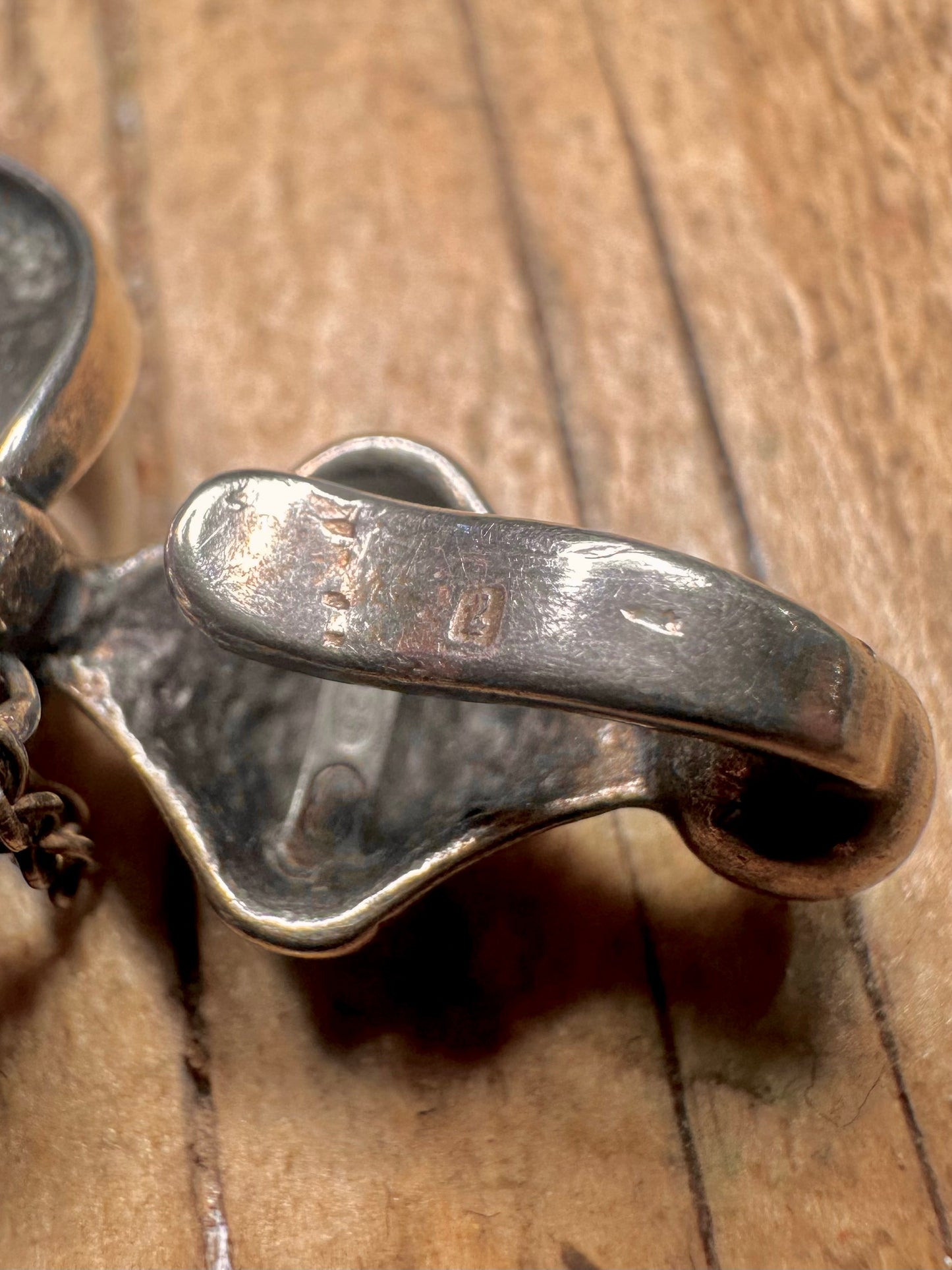 Vintage UNOAERRE Unique Chain Hook Clasp 925 Sterling Silver 7.5 inch Bracelet