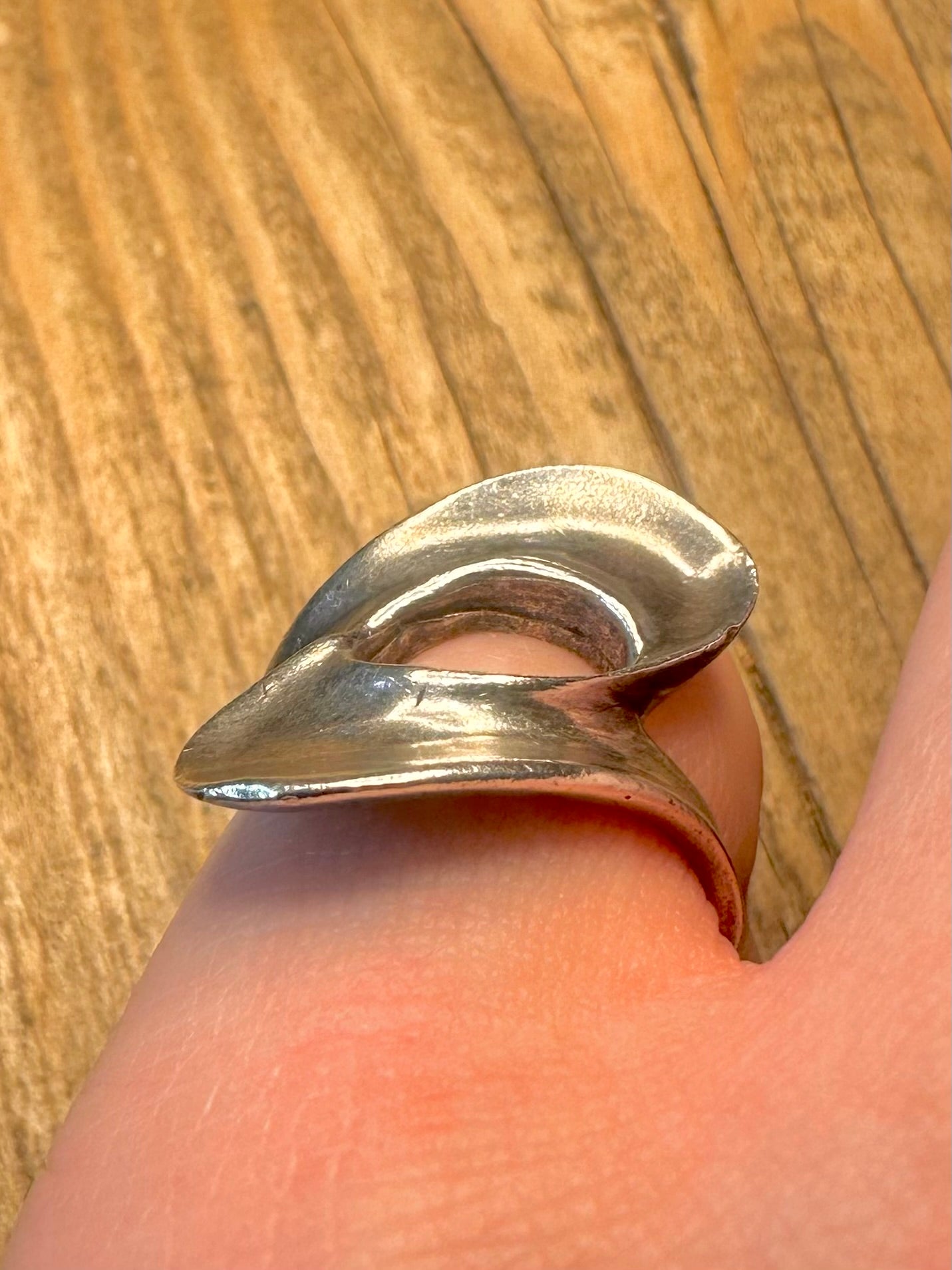 Bio MCM Eames Style 925 Sterling Silber Ring Größe L