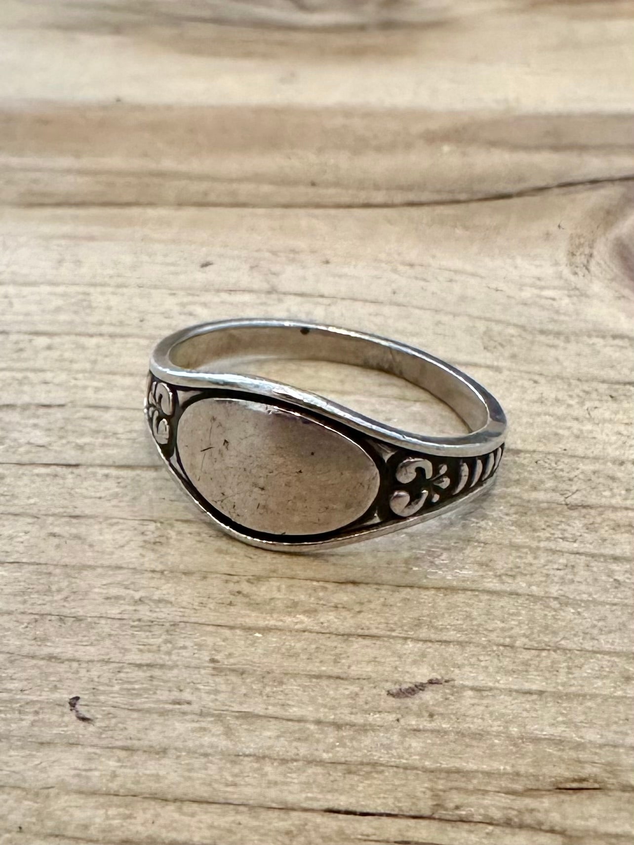 Vintage 1966 Swedish LFA Maker 925 Silver Size L Ring