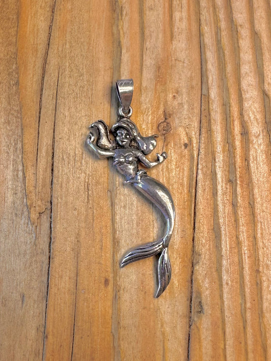 Mermaid Oxides Style 925 Sterling Silver Pendant