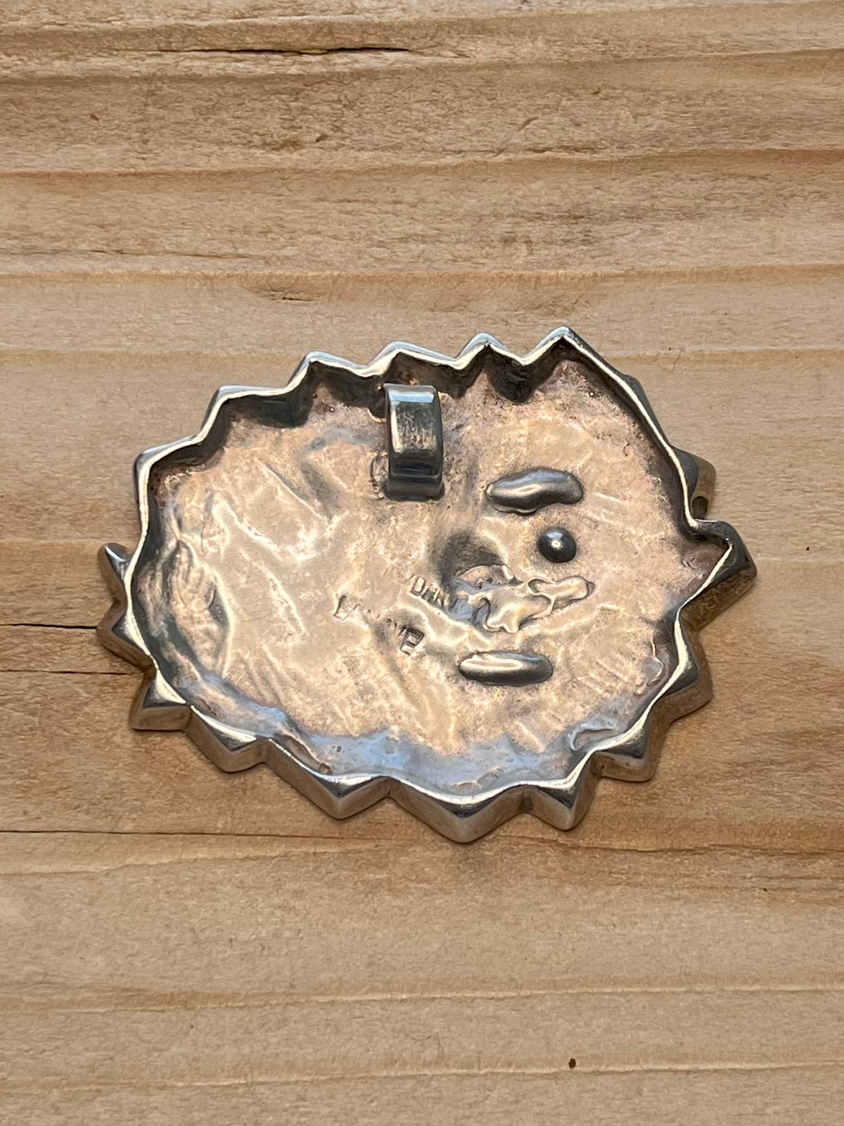 Abstract Smiling Face 925 Sterling Silver Pendant