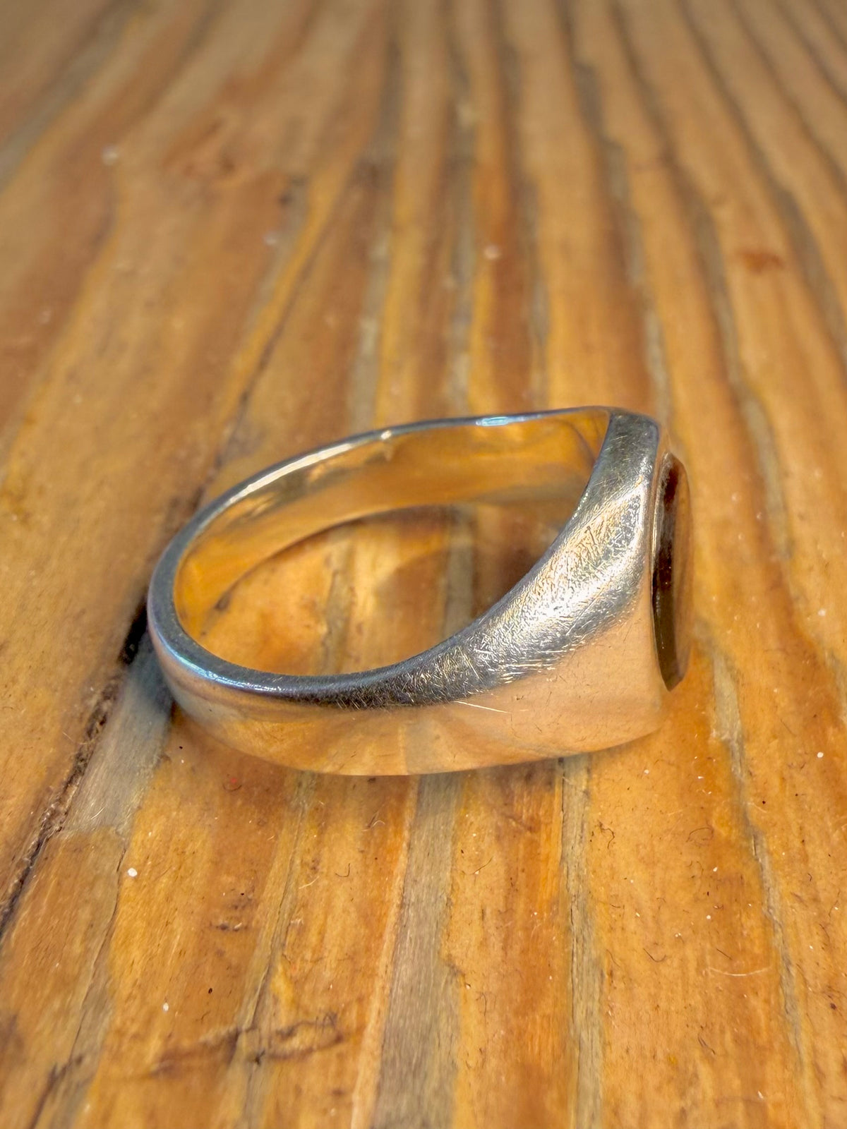 Tigers Eye Signet 925 Sterling Silver Size J1/2 Ring