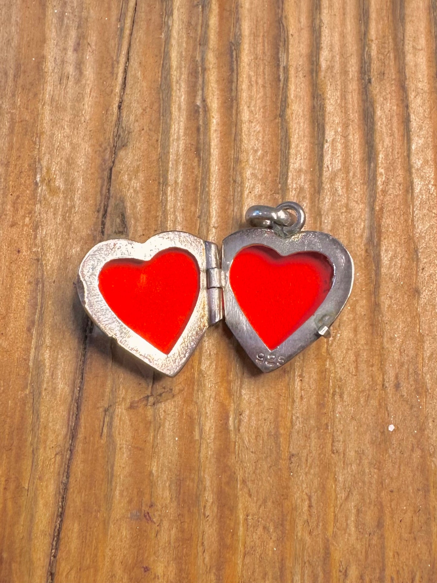 Heart Floral Engraved Locket 925 Sterling Silver Pendant