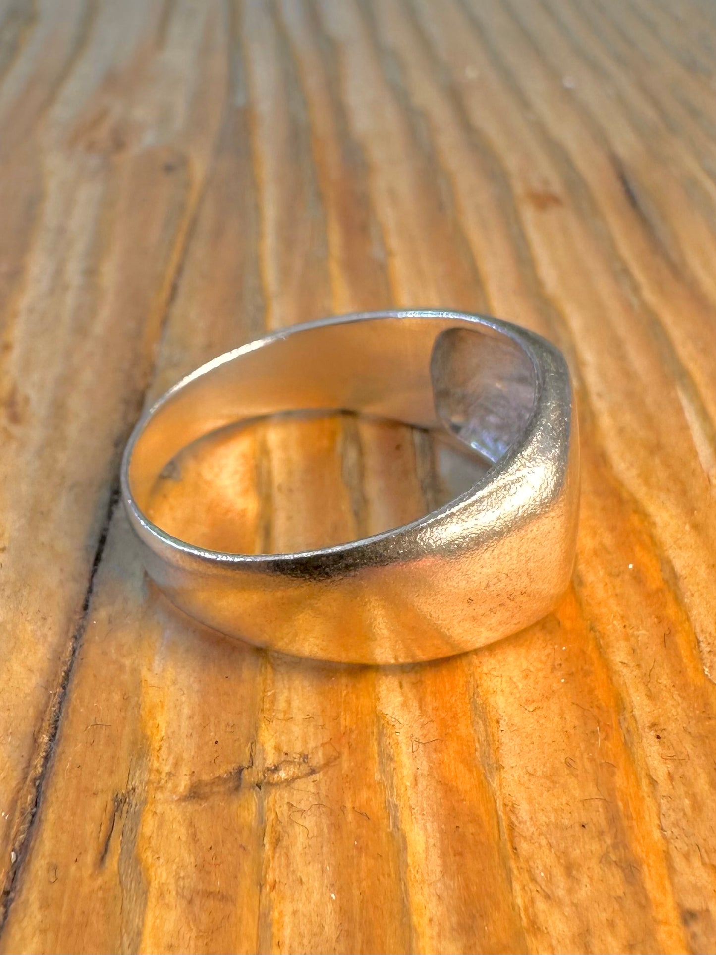 Rectangle Signet 925 Sterling Silver Size P1/2 Ring