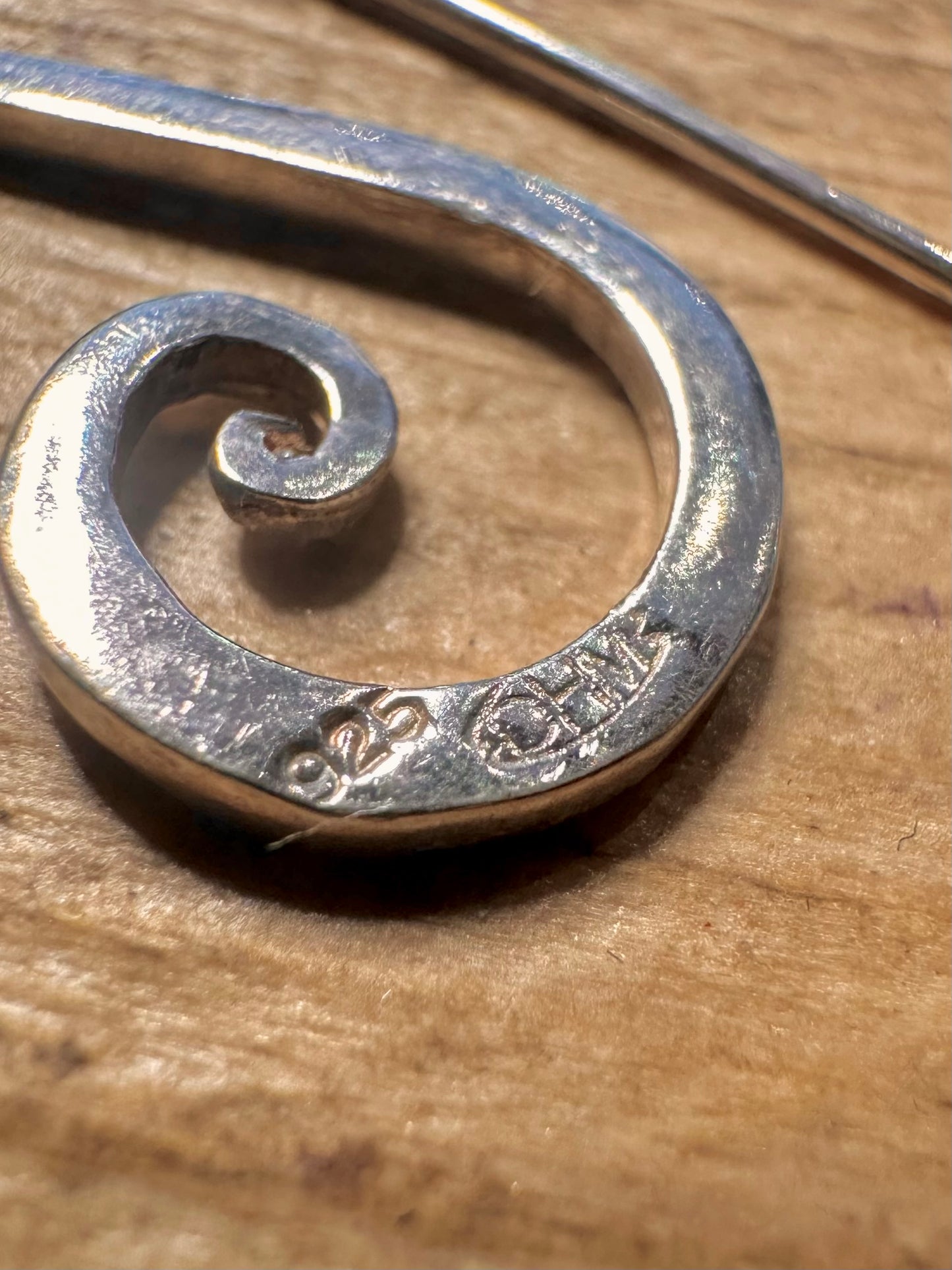 Abstract Swirl 925 Silver Earrings