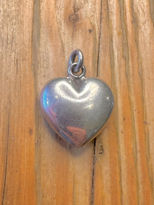 Puff Heart 925 Sterling Silver Pendant