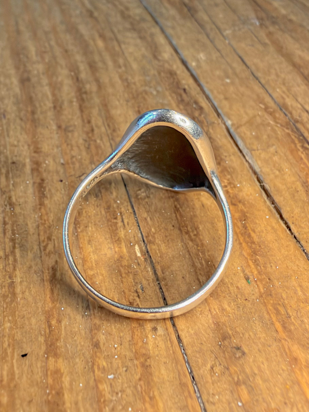 Oval Signet 925 Sterling Silver Size U1/2 Ring