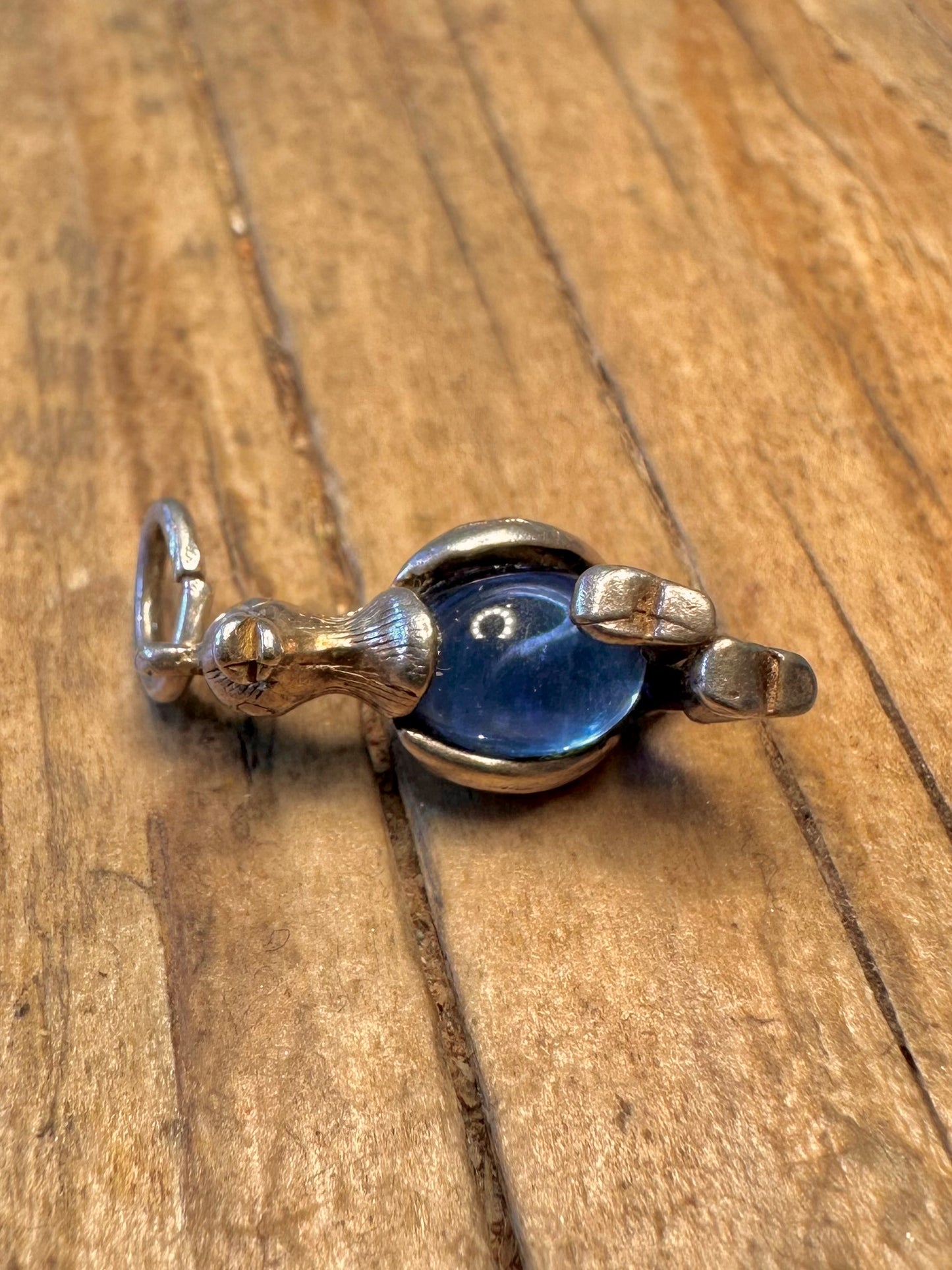 Blue Belly Duck 925 Sterling Silver Charm Pendant