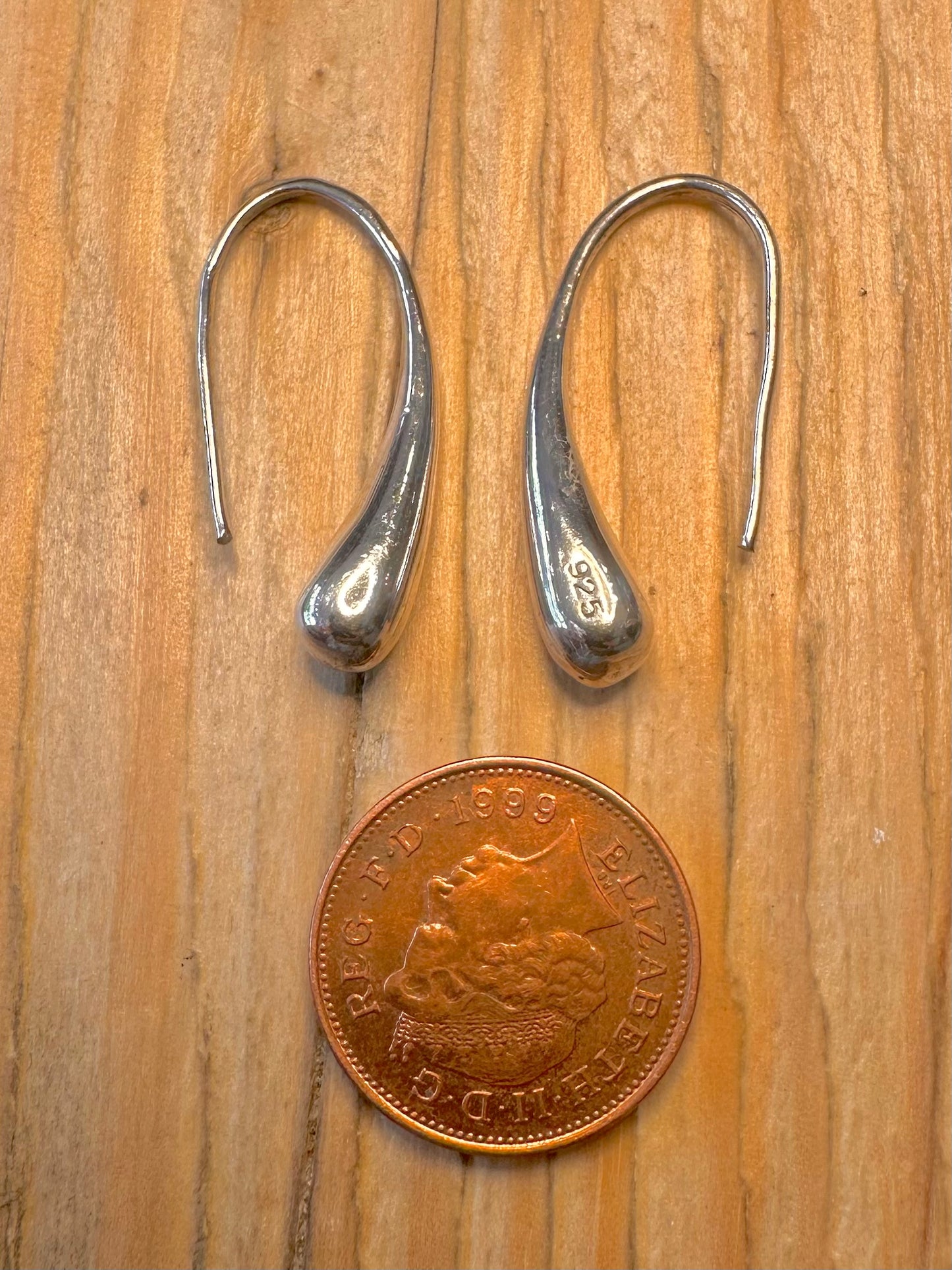 Modern Teardrop 925 Sterling Silver Earrings