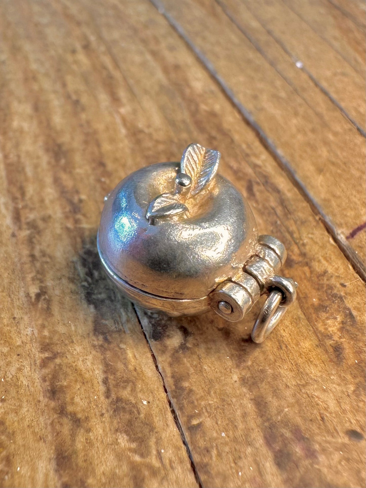 Apple Adam and Eve Opening 925 Sterling Silver Charm Pendant