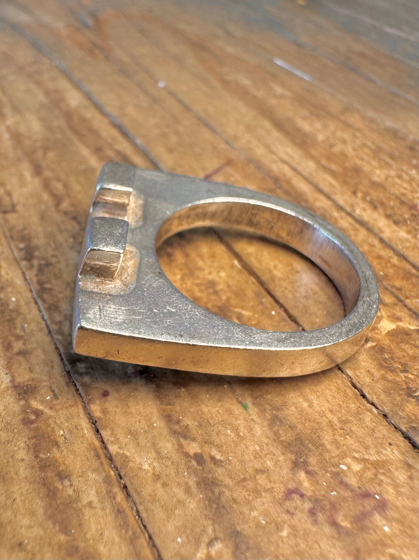 Brand N:Joi Abstract 925 Sterling Silver Size P Ring