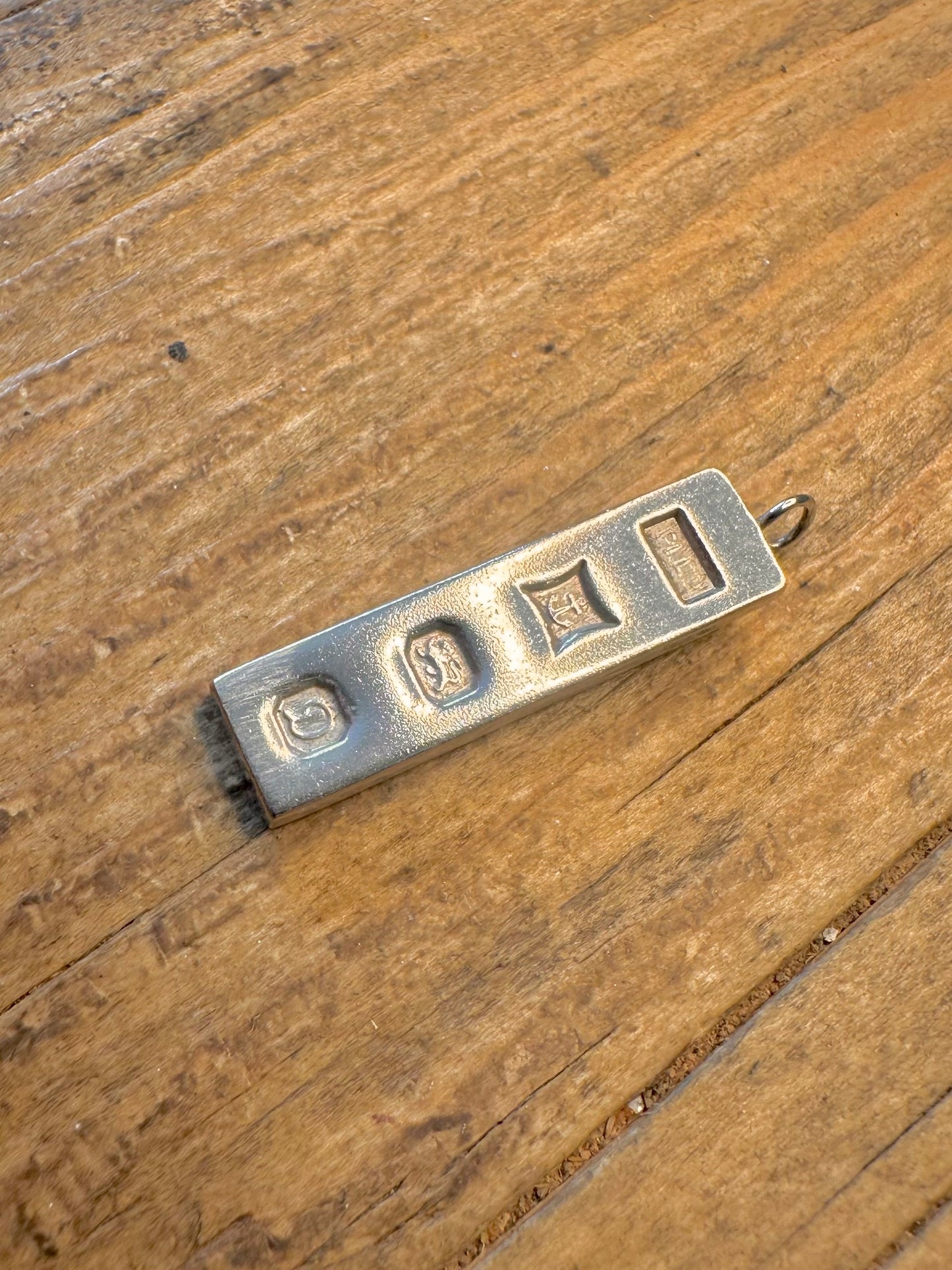 Ingot 1978 Birmingham 925 Sterling Silver Pendant
