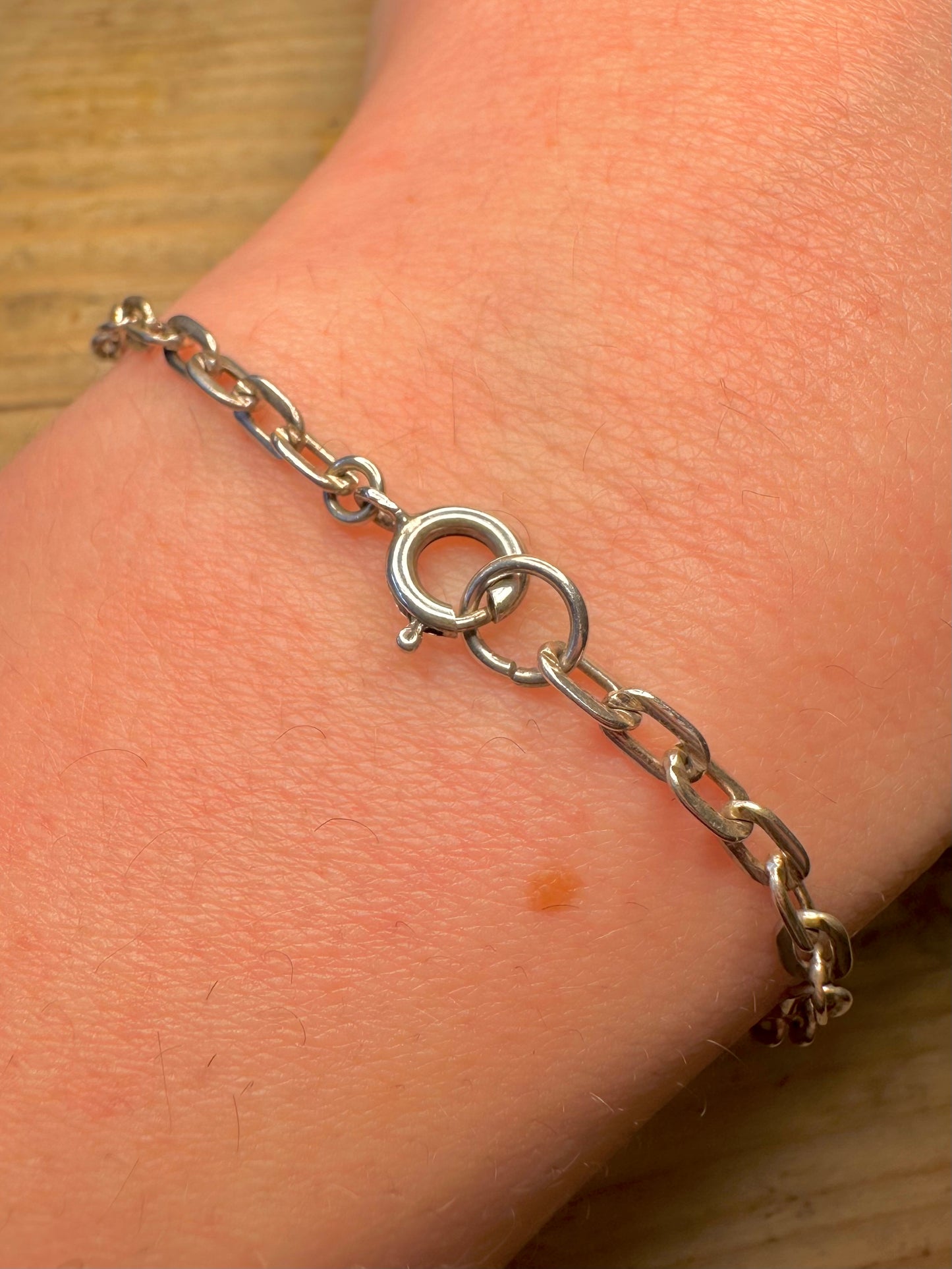 Vintage Cable Chain 925 Sterling Silver 7.5 inch Bracelet