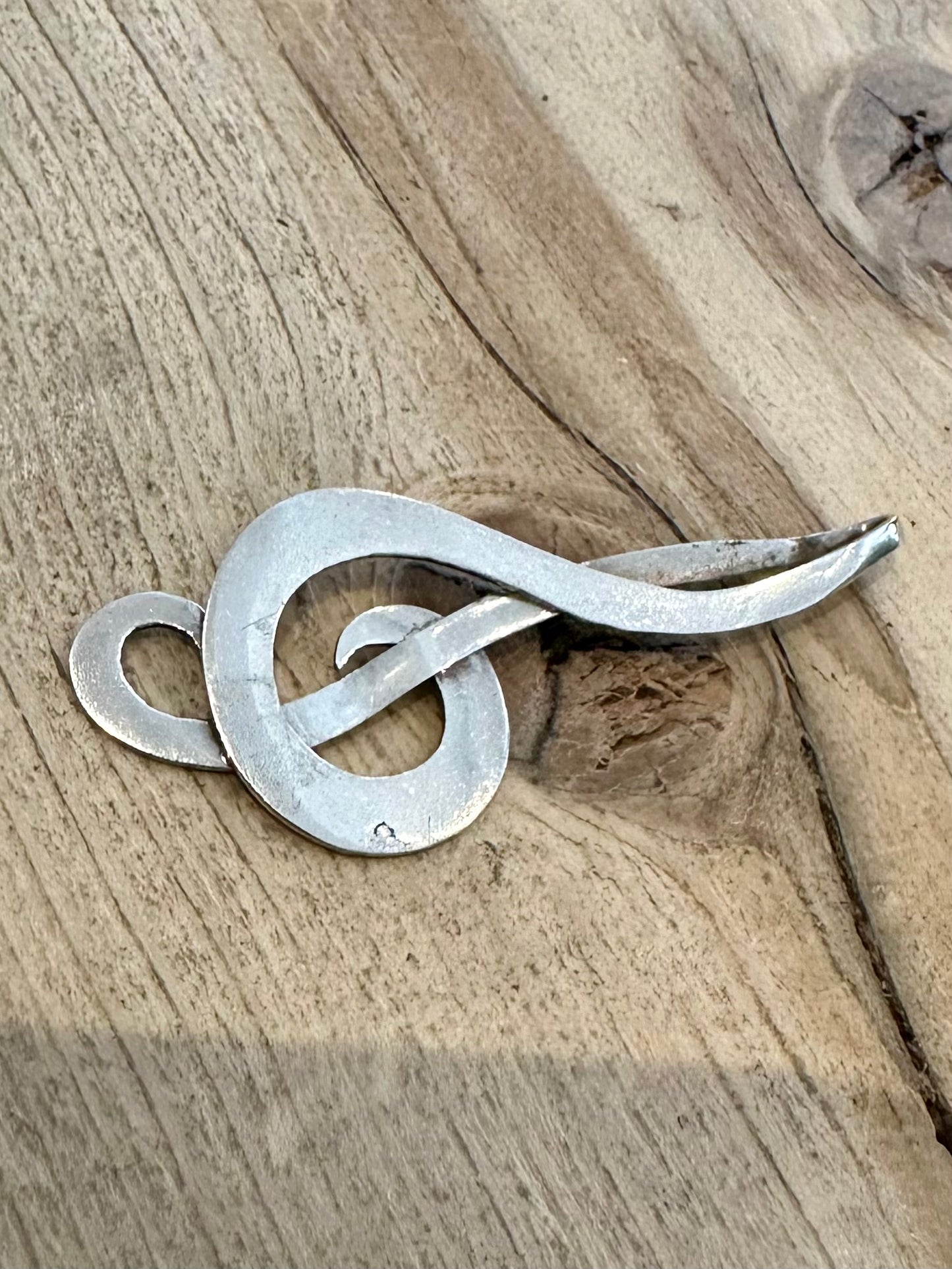 Vintage Music Note 925 Silver Pendant