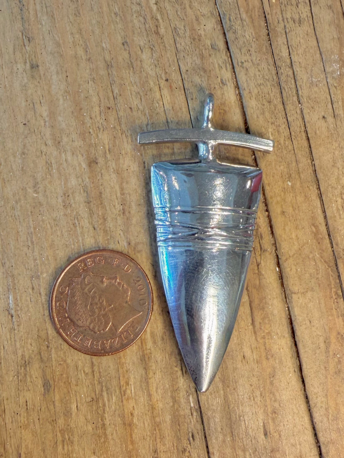 Pointed Wrap Design 925 Sterling Silver Pendant