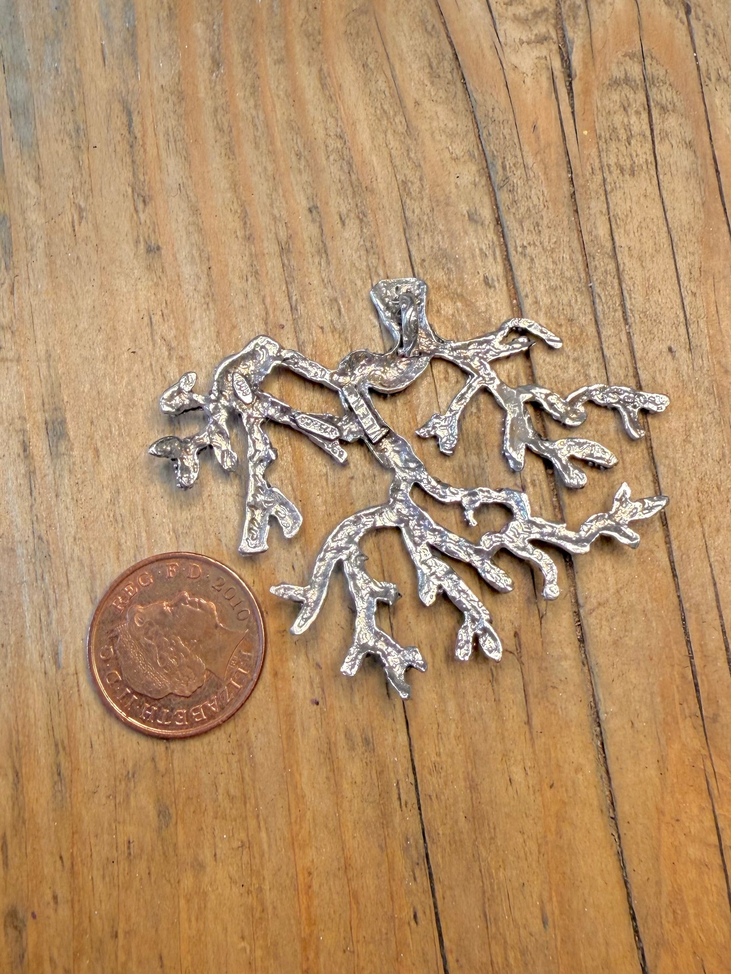 Coral Branch Design 800 Silver Pendant