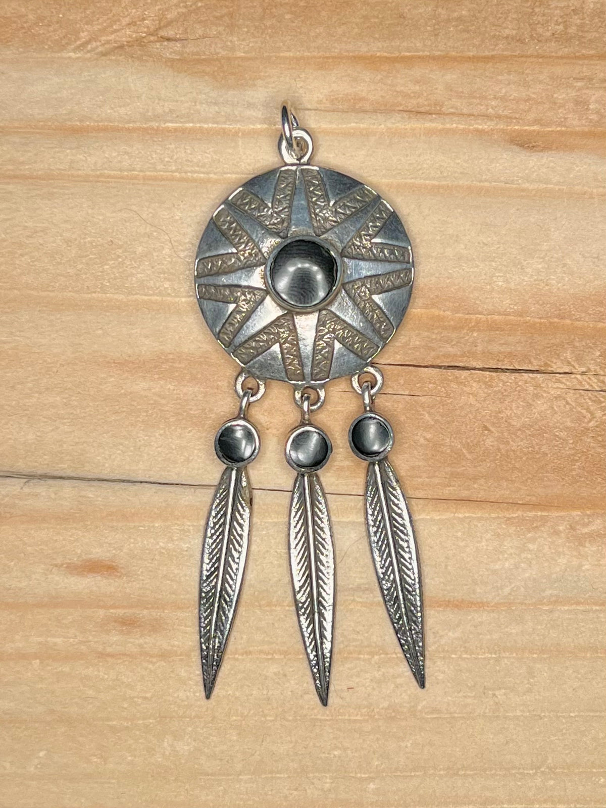 Black Onyx Dream Catcher 925 Sterling Silver Pendant