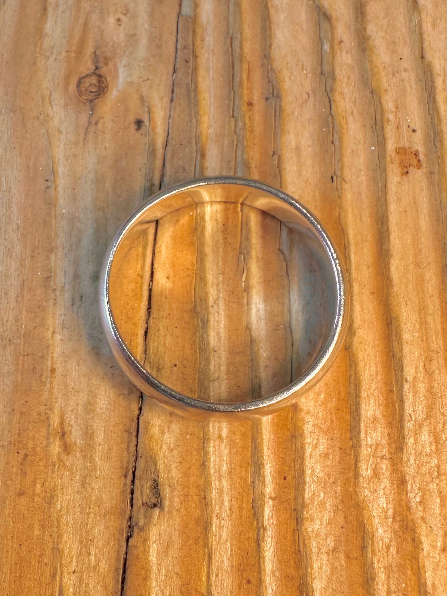 Rounded Band 925 Sterling Silver Size V1/2 Ring