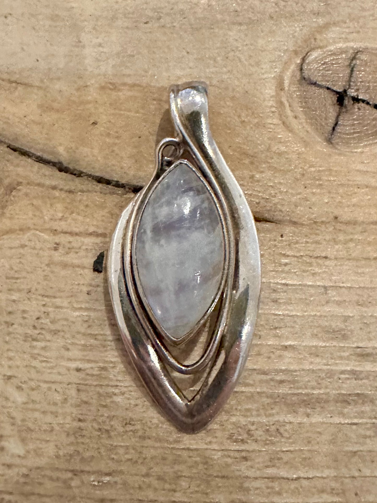 Abstract Moonstone 925 Silver Pendant