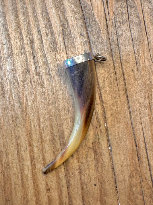 Horn Shaped 925 Sterling Silver Pendant
