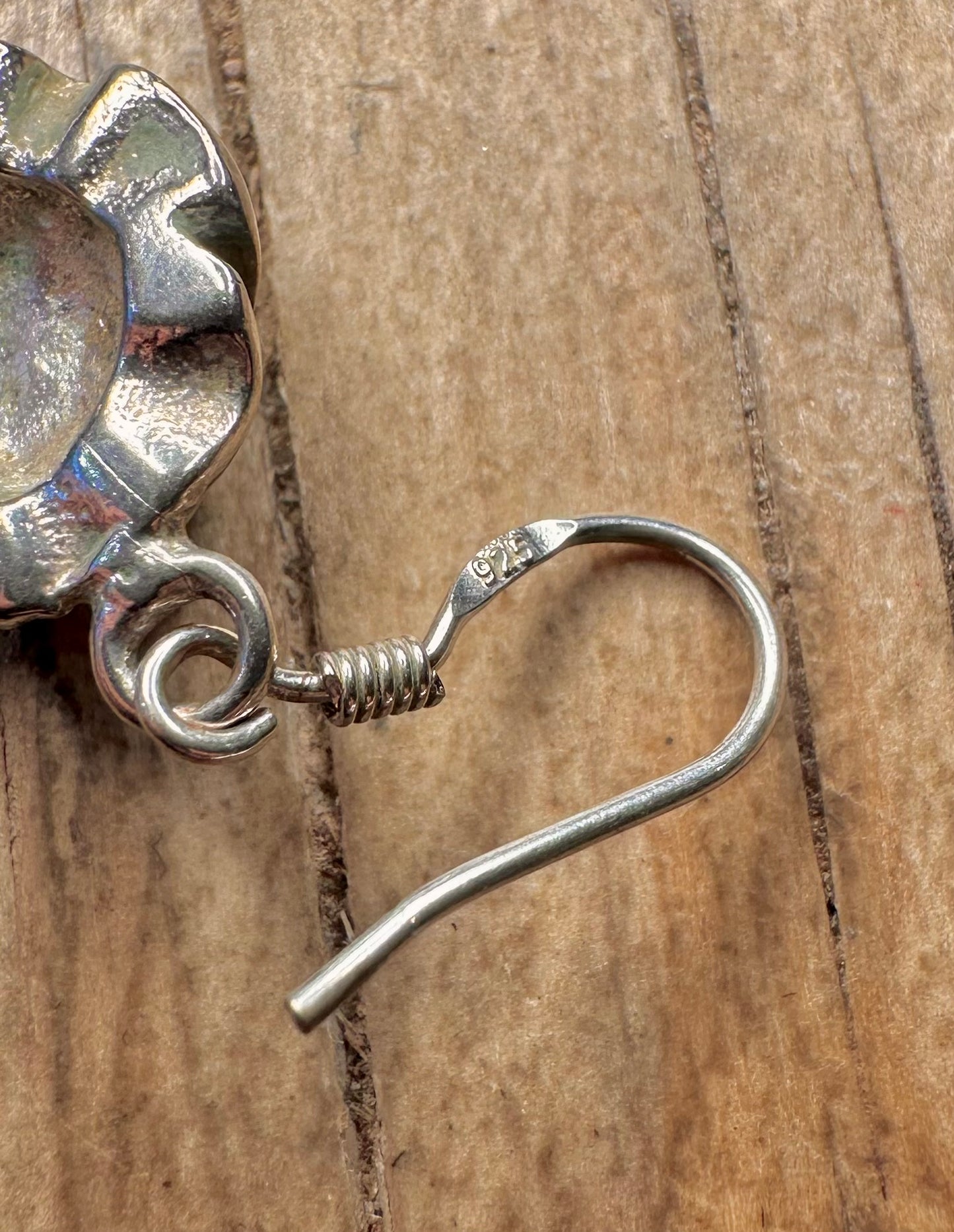 Abstract Dangle 925 Sterling Silver Earrings