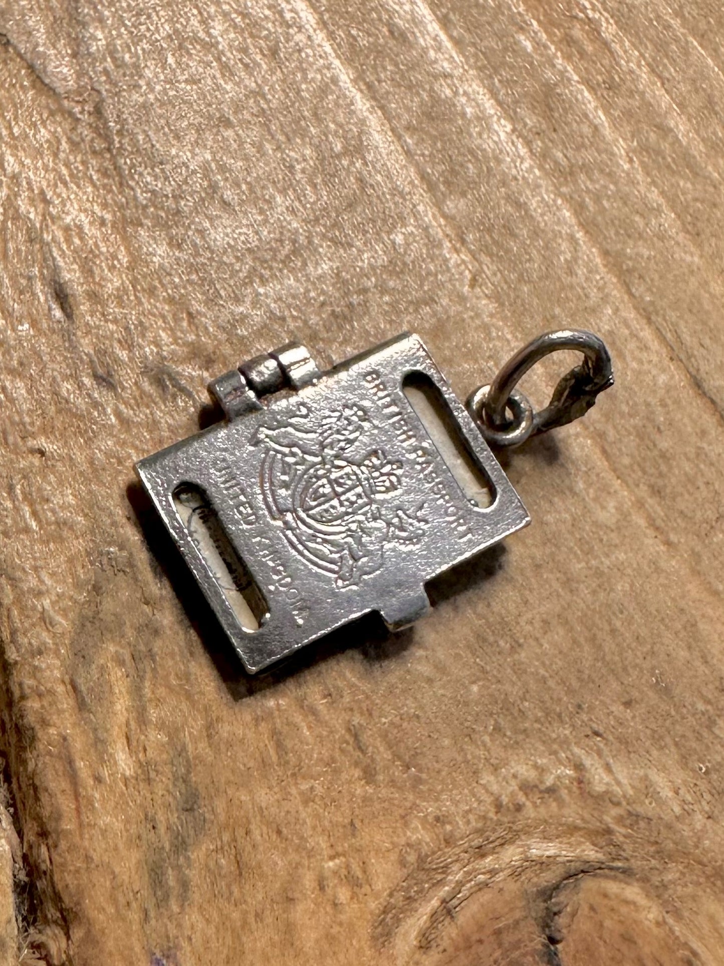 Vintage Nuvo Driving License with Paper 925 Silver Charm Pendant