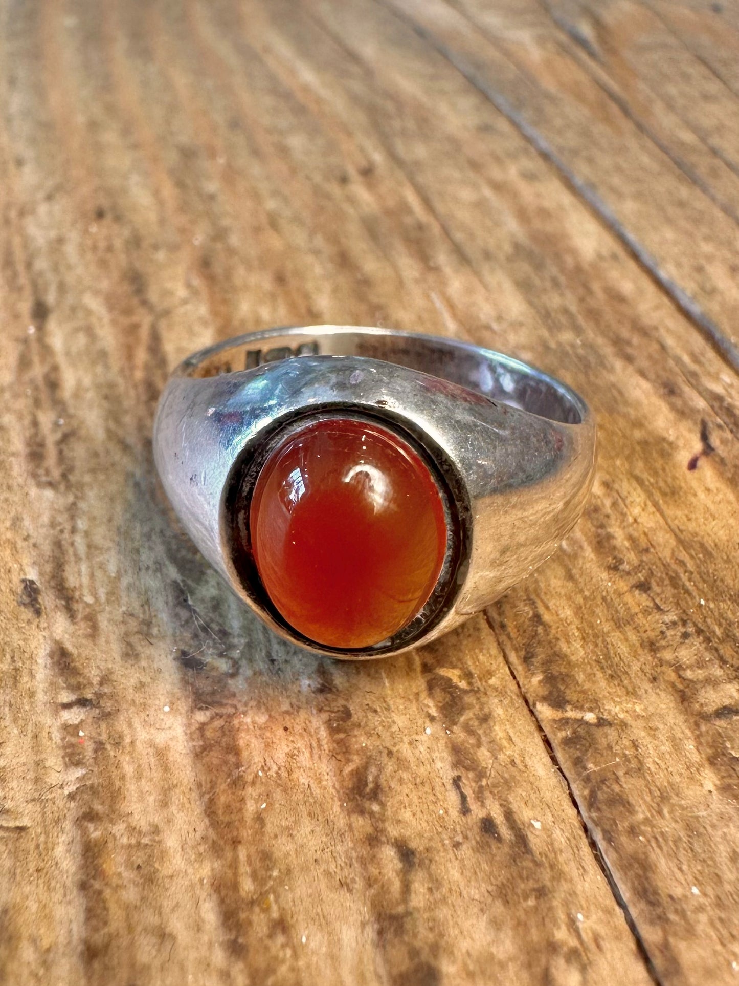 Karneol 1978 Siegelring 925er Sterlingsilber Größe P