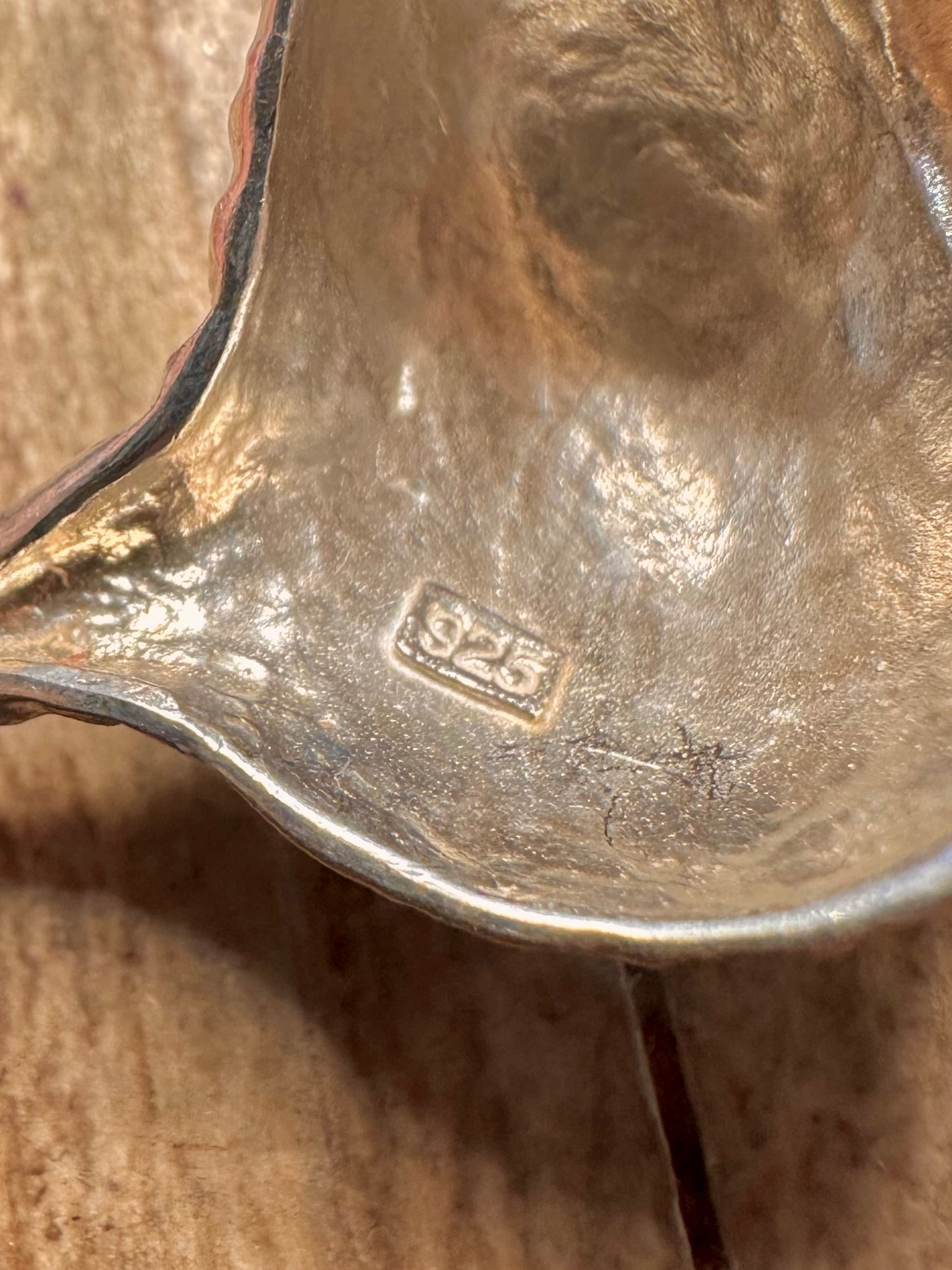 Vintage Textured Conch Shell 925 Sterling Silver Pendant