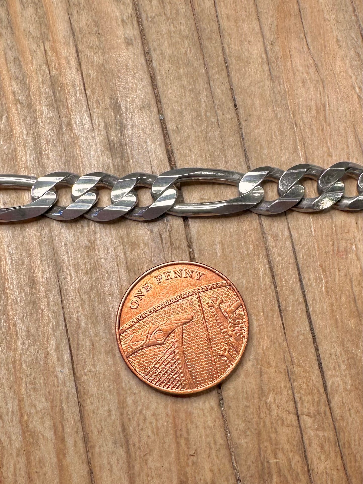 Vintage Curb Chain Italy 925 Sterling Silver 9.2 inch Bracelet