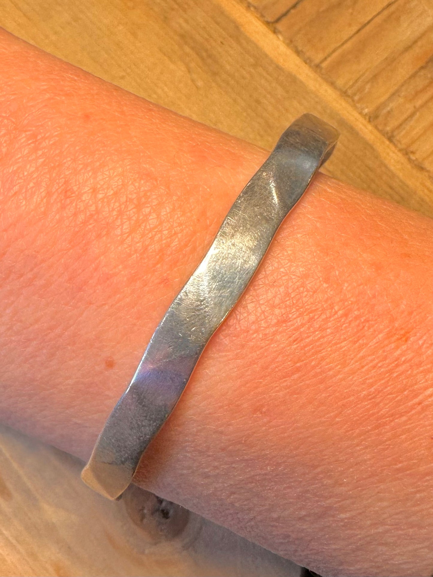 Vintage 1989 Modernist 925 Sterling Silver Bangle