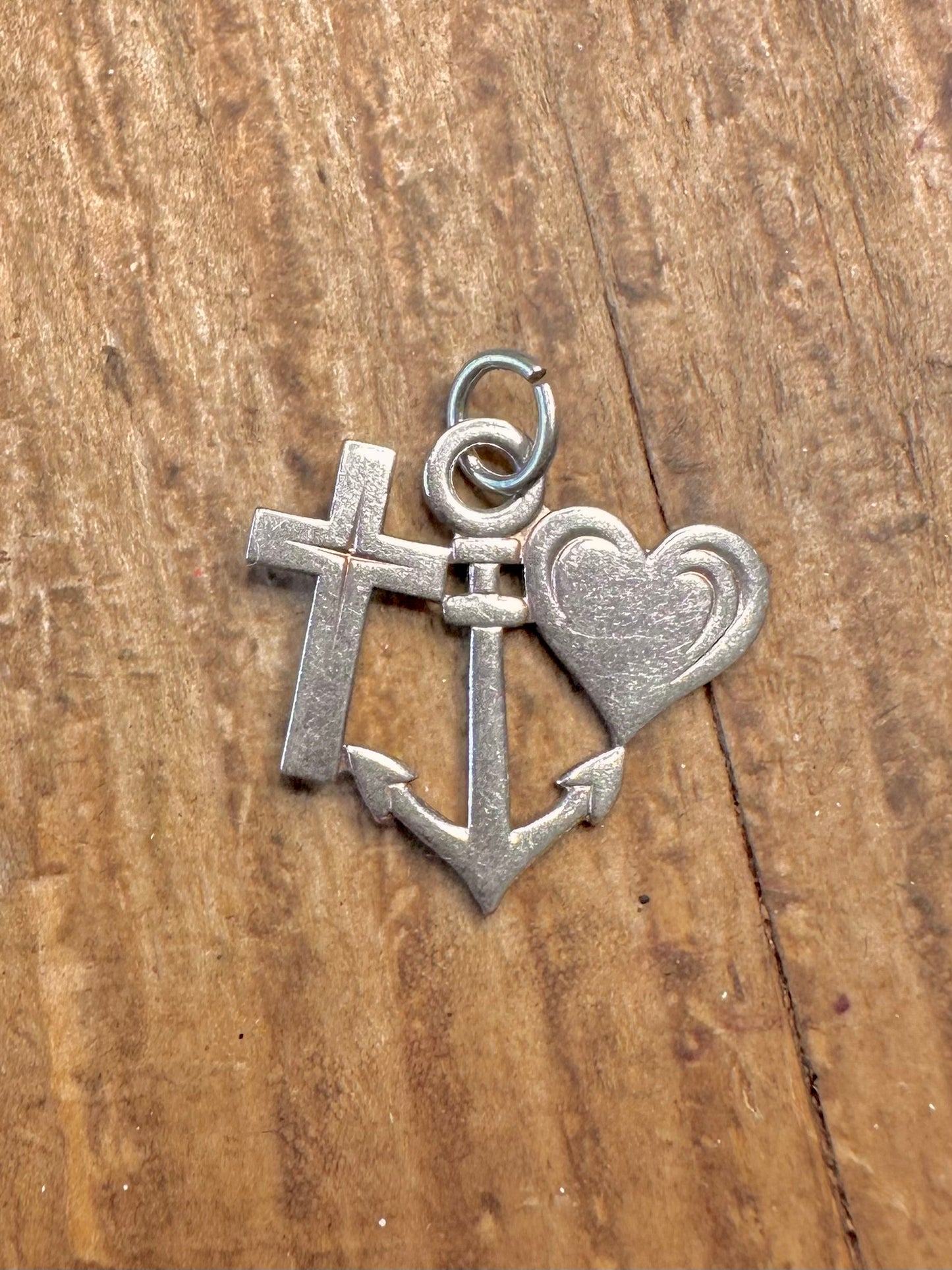 Cross Heart Anchor 925 Sterling Silver Pendant